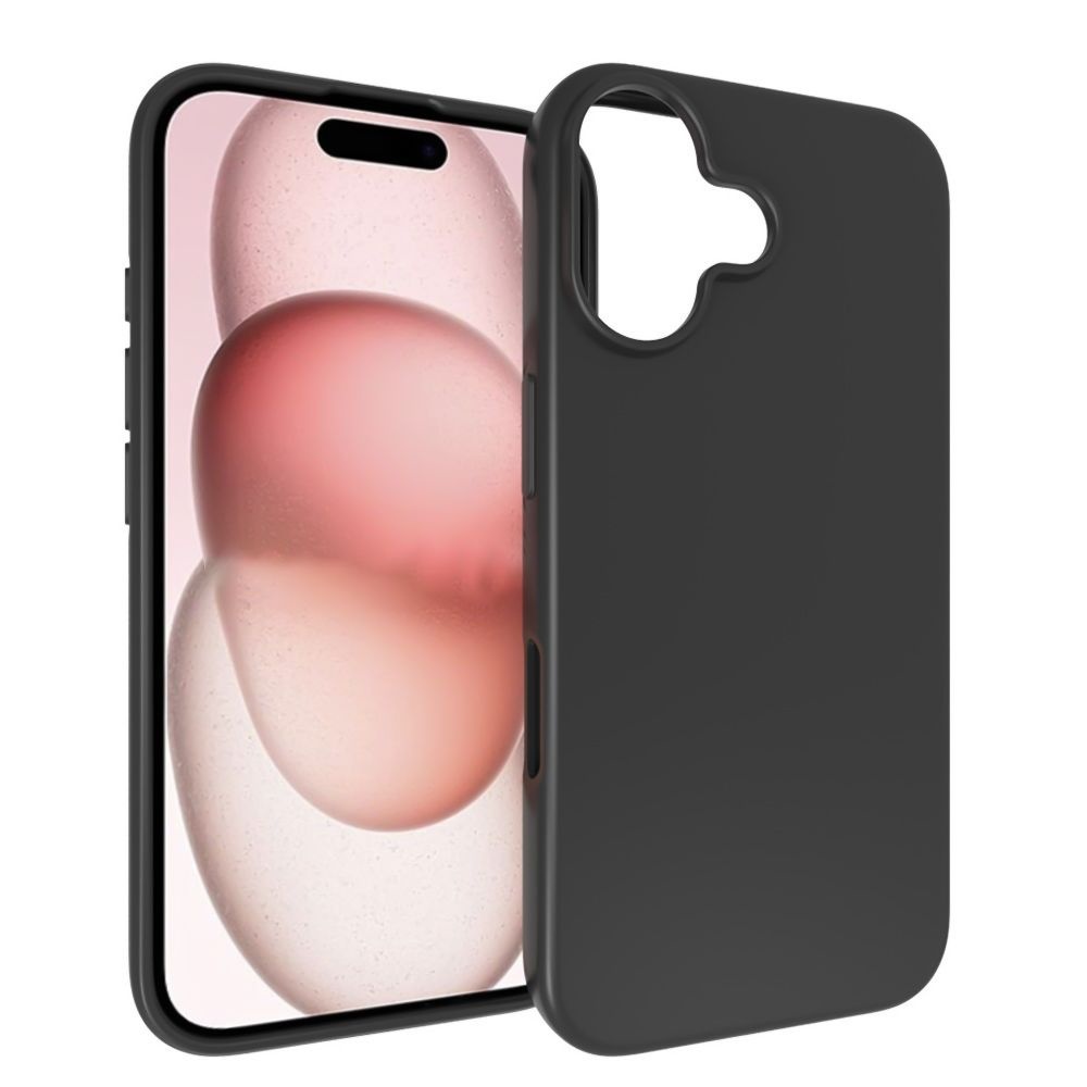 Just in Case iPhone 16 Zero Soft TPU Case Zwart - Telefoonhoesje
