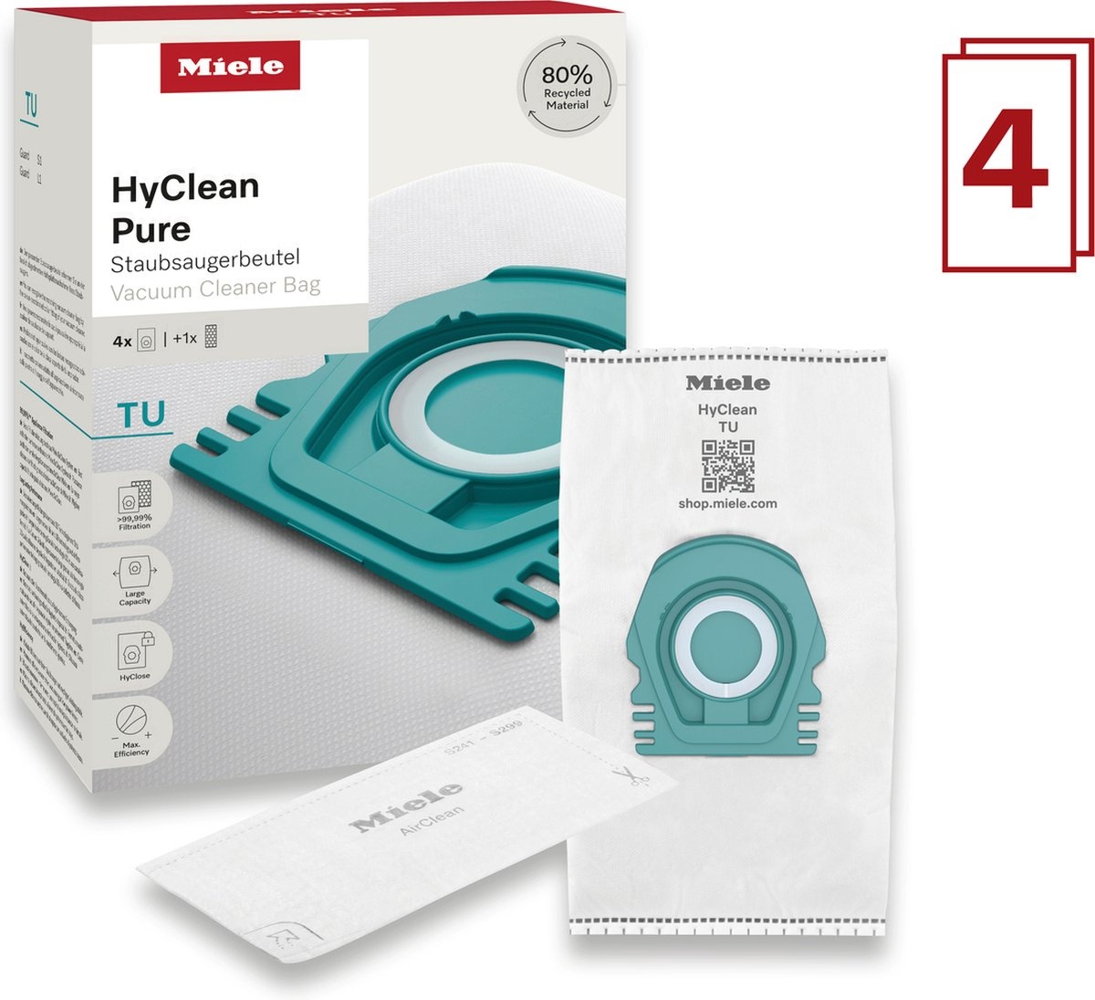 Miele HyClean Pure TU Stofzuigerzak - Stofzuigerzakken