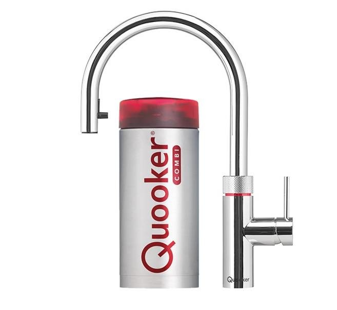 Quooker Flex Round Chroom met COMBI+ reservoir - Kokendwaterkraan