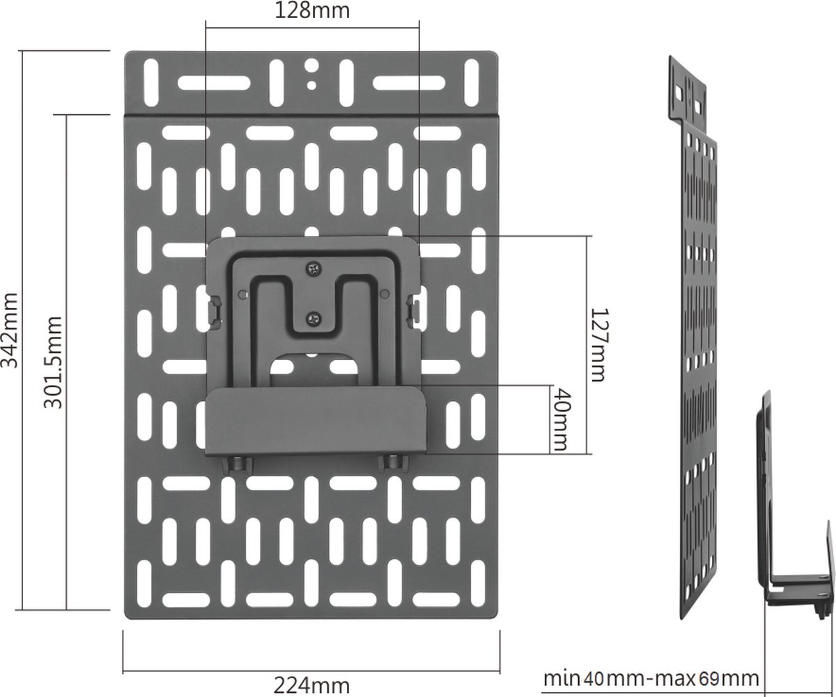 Cavus CHU03 Universele houder voor TV Decoder - Muurbeugel