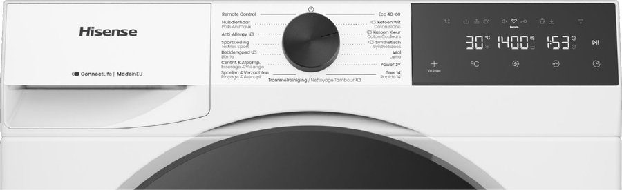 Hisense WF3E8063BWF - Wasmachine