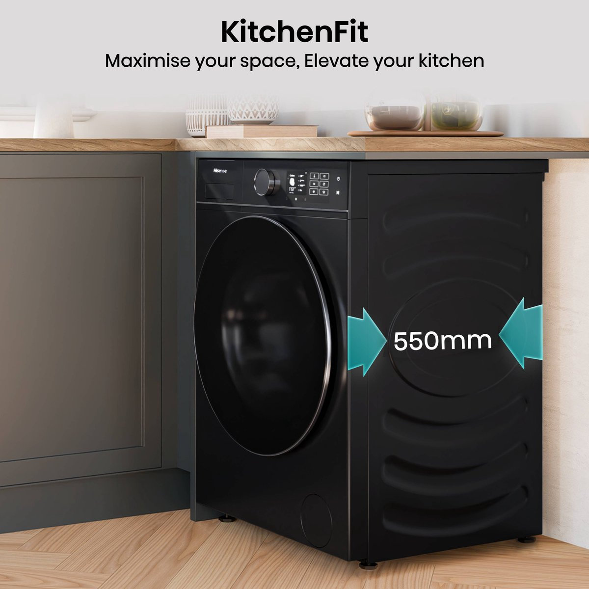 Hisense WF5I1045BBQ - Wasmachine