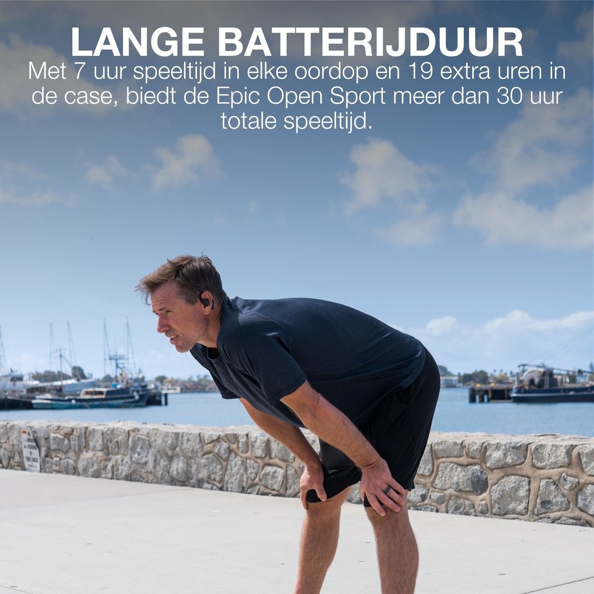 JLab Epic Open Sport Zwart - Sportoordopjes