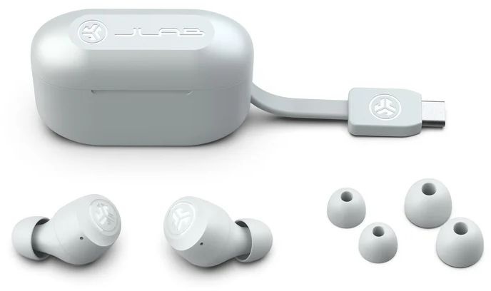 JLab Go Pop+ True Wireless Cloud White - Draadloze oordopjes