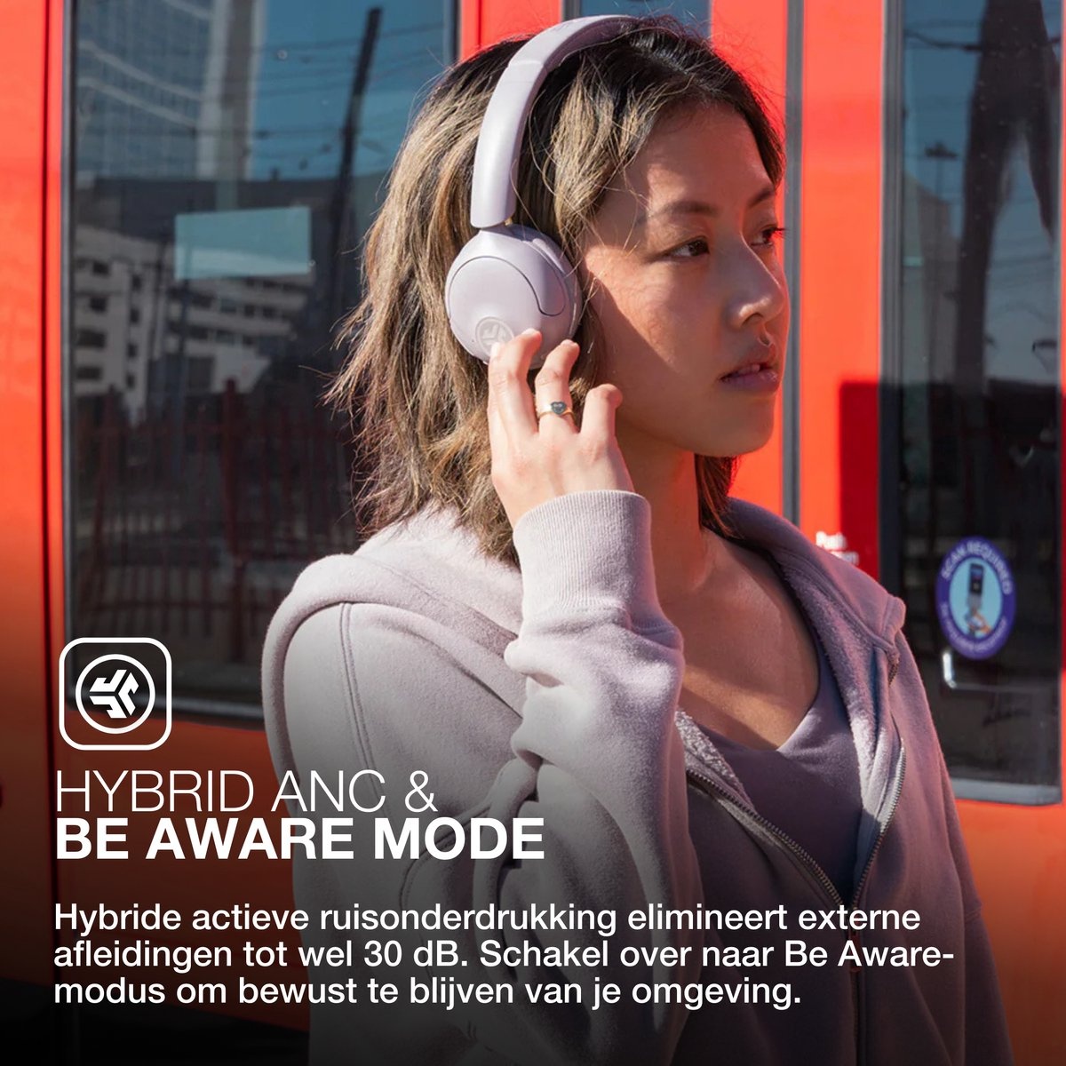 JLab Go Lux ANC Paars - Draadloze koptelefoon