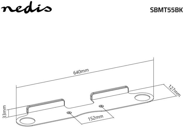 Nedis SBMT55BK Soundbarbeugel voor Sonos Beam Zwart
