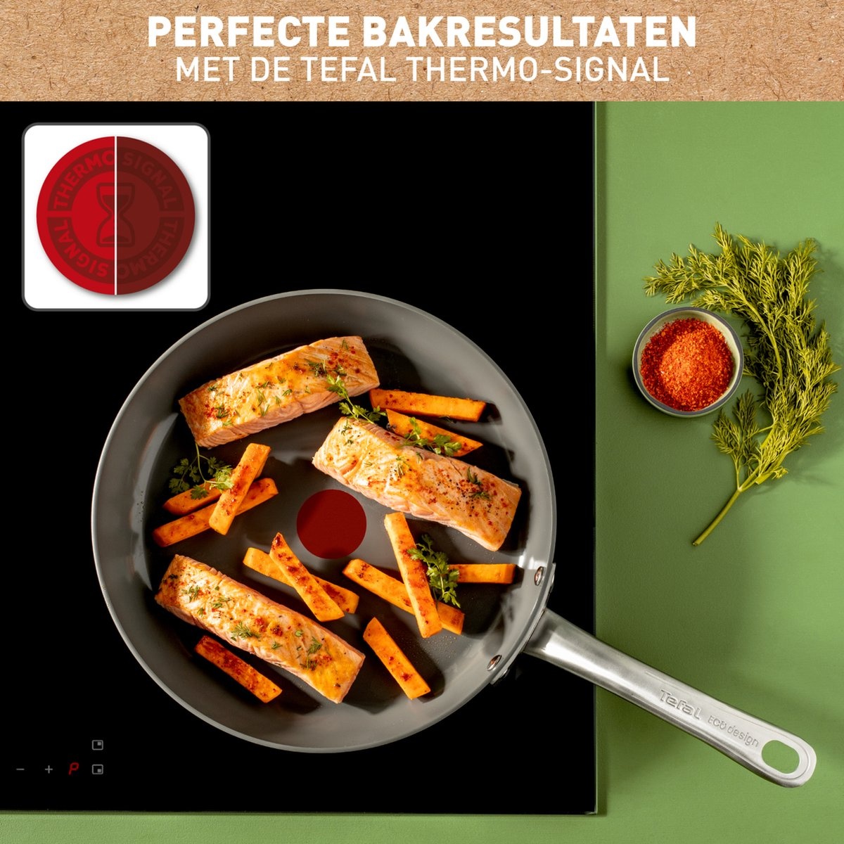 Tefal Renew+ Koekenpan 24cm Zwart