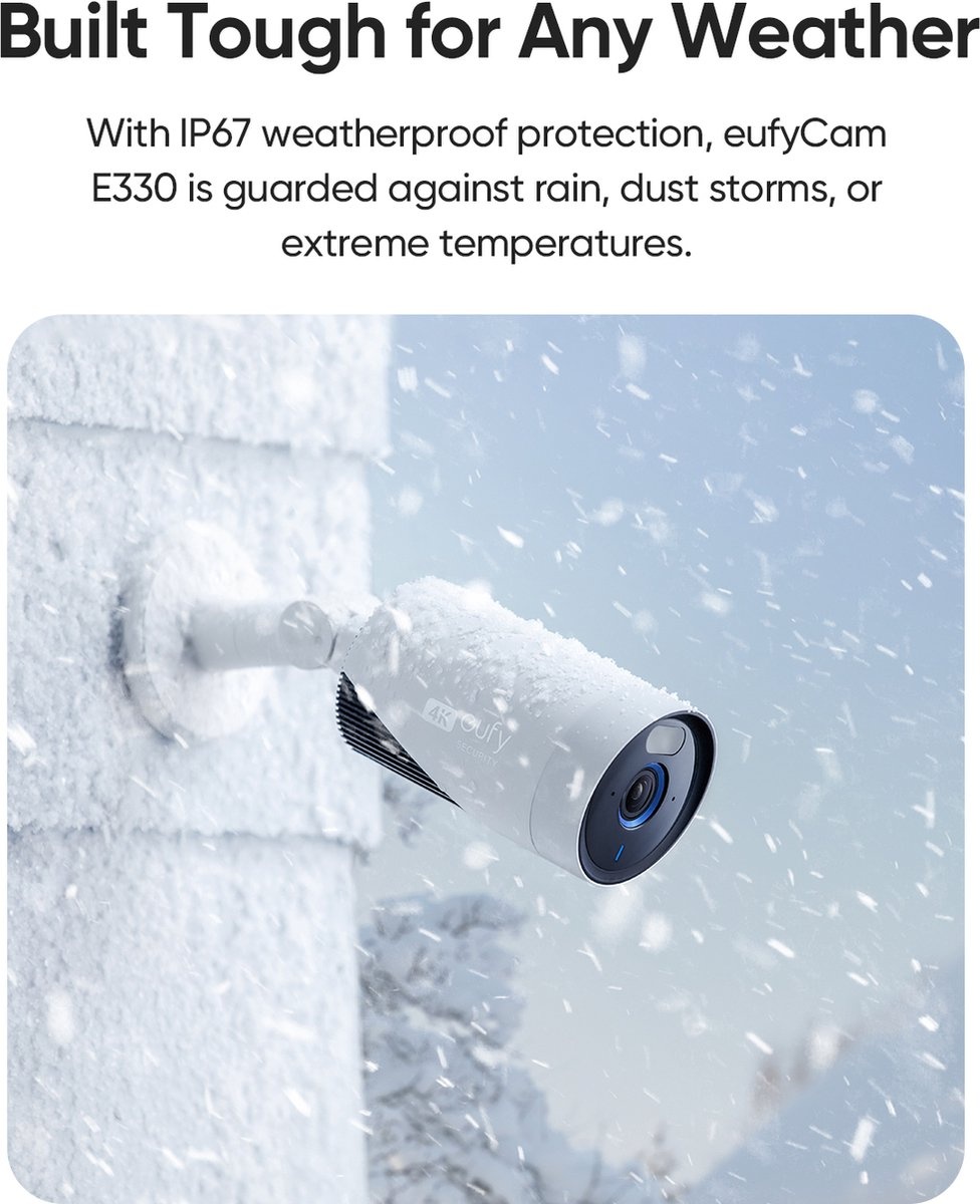 Eufy eufyCam E330 2-Cam Kit (2 camera's + HomeBase 3) - Beveiligingscamera