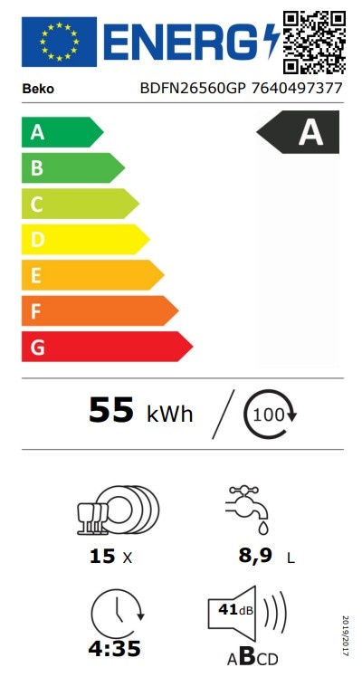 Beko BDFN26560GP - Vrijstaande vaatwasser
