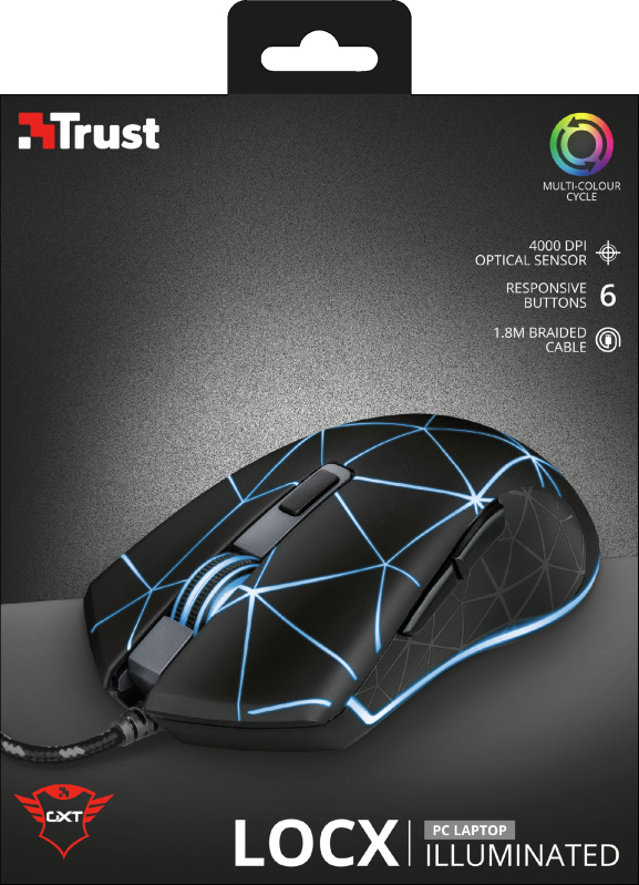 Trust GXT 133 Locx - Gaming Muis