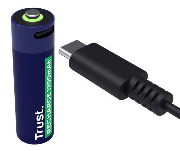 Trust USB-C oplaadbare AAA-batterijen