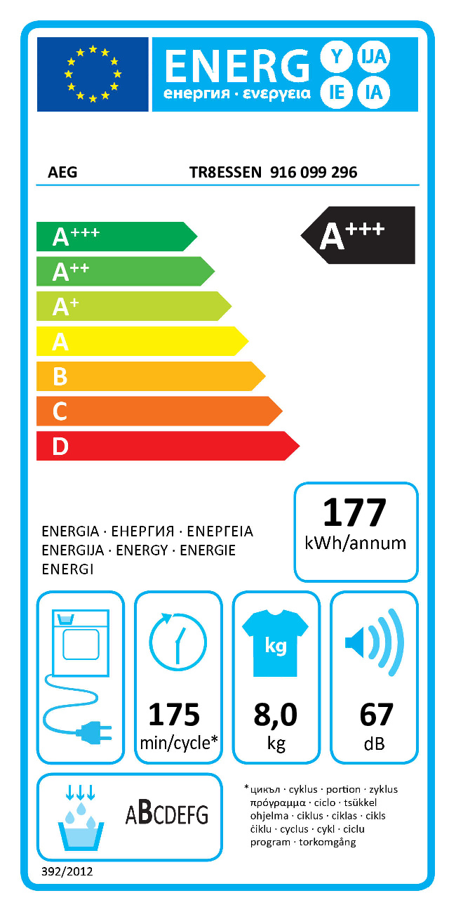 AEG TR8ESSEN 8000 Serie AbsoluteCare - Warmtepompdroger