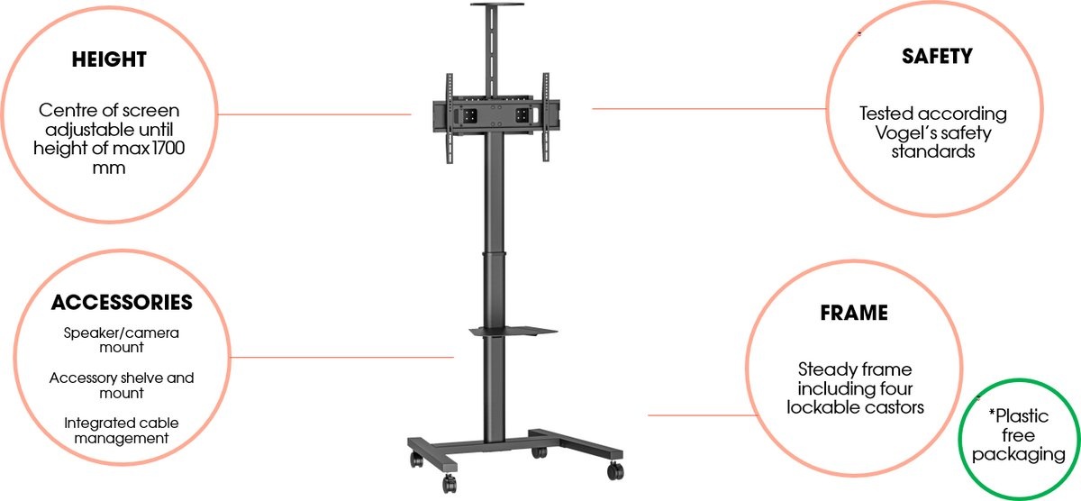 Vogel's ESSENTIAL T1031 Display trolley