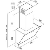 Inventum AKD8005ZWA - Wandschouw afzuigkap