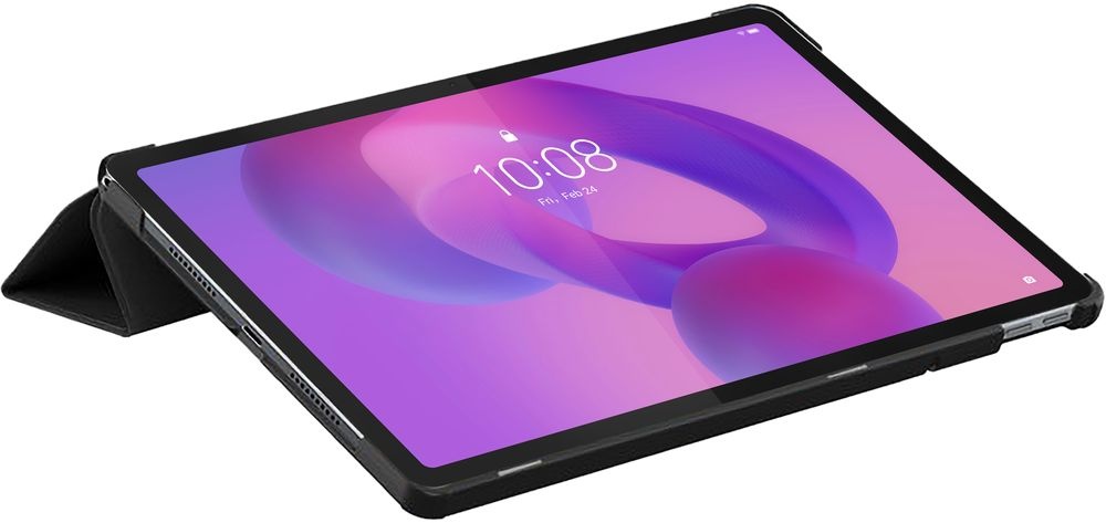 Just in Case Lenovo Idea Tab TriFold Smart Book Case Zwart - Tablethoes