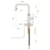 Quooker Flex Square Chroom (losse kraan) - Kokendwaterkraan