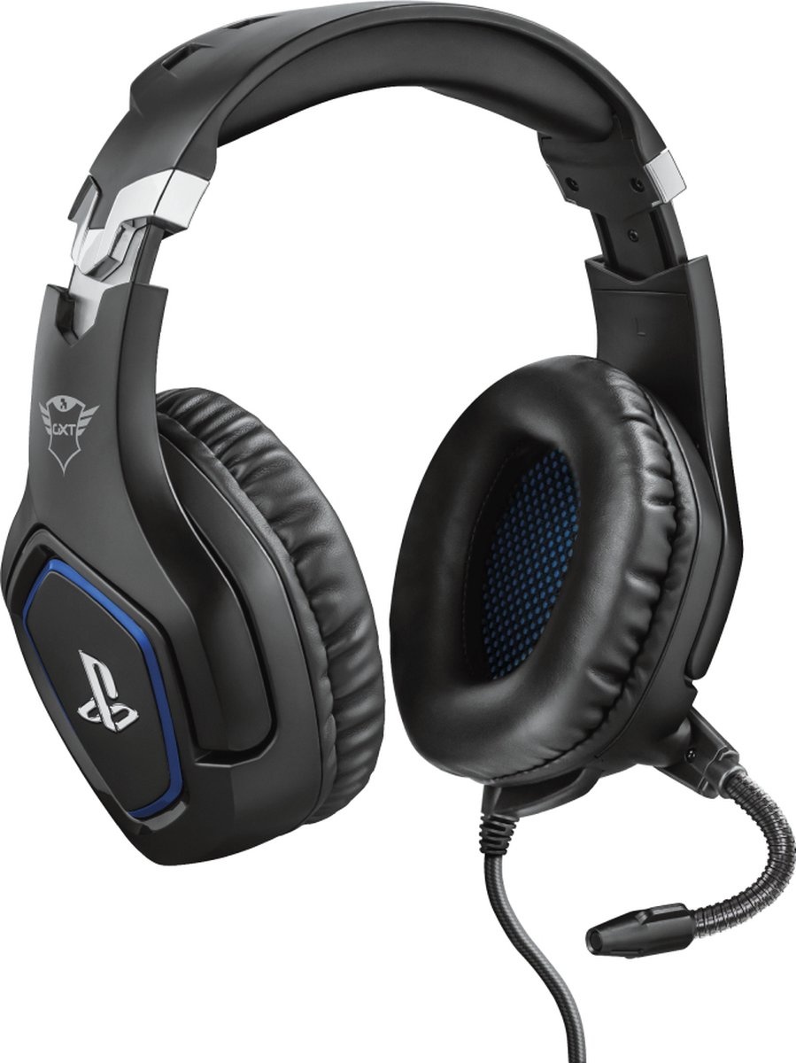 Trust Forze PS4 GXT 488 Zwart/Blauw - Gaming headset