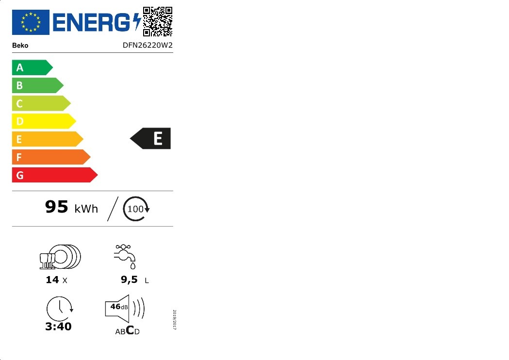 Beko DFN26220W2 Vaatwasser