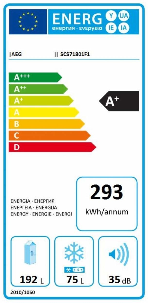 AEG SCS71801F1 Inbouw koelvriescombinatie nis 178 cm