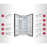 Inventum SKV1782BI - Amerikaanse koelkast