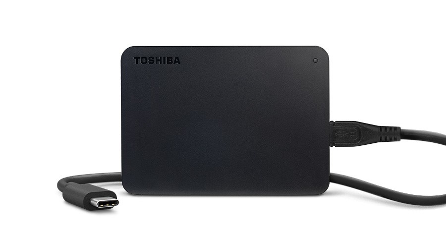 Toshiba HDTB410EKCAA Externe Harddisk 1TB Canvio Basics USB-C - Externe harde schijf