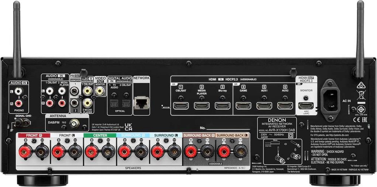 Denon AVR-X1700H DAB - Receiver