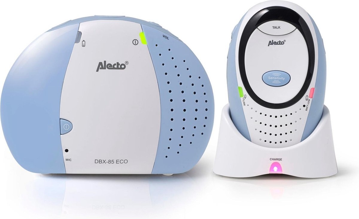 Alecto DBX-85 ECO Wit/Blauw - Babyfoon