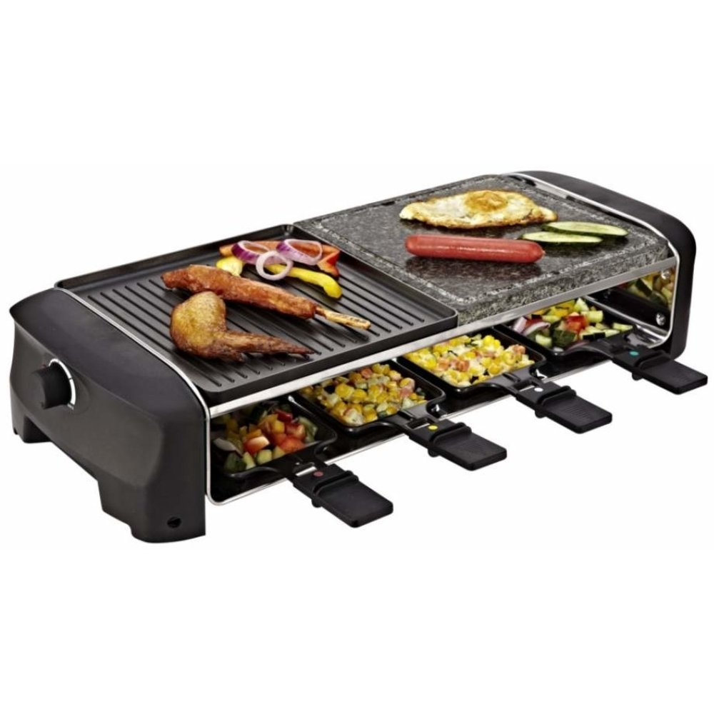 Princess 162820 Stone & Grill Party Parrilla Raclette para 8 Personas 1300W