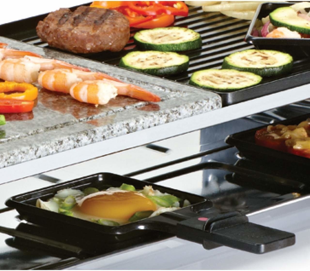 Princess Raclette 8 Stone & Grill Party 162820 - Gourmetset