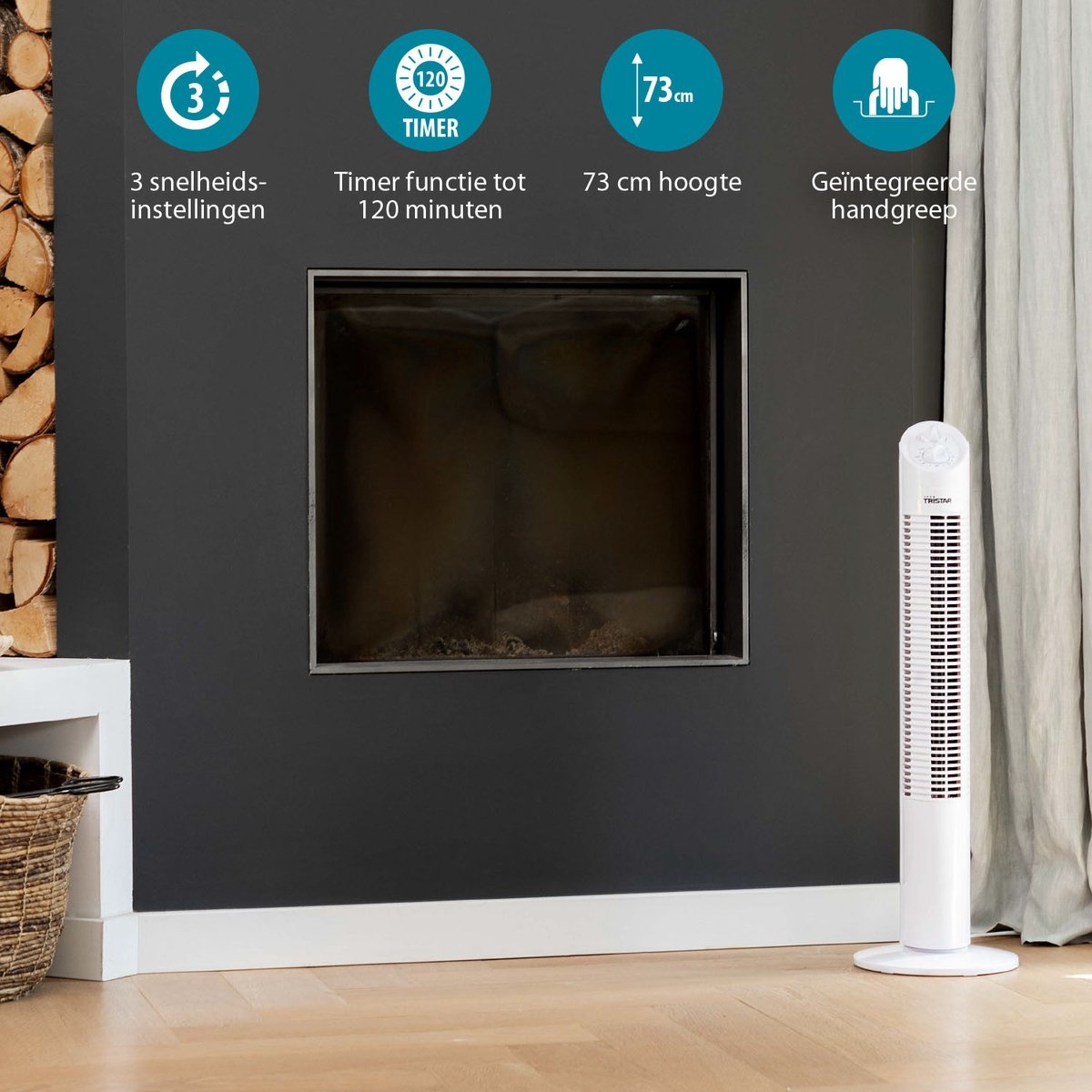 Tristar VE-5905 Wit - Torenventilator
