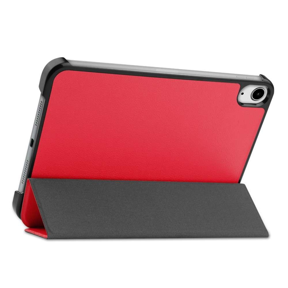 Just in Case iPad Mini 2022 (6th Gen) - Smart Tri-Fold Case - Rood - Beschermhoes