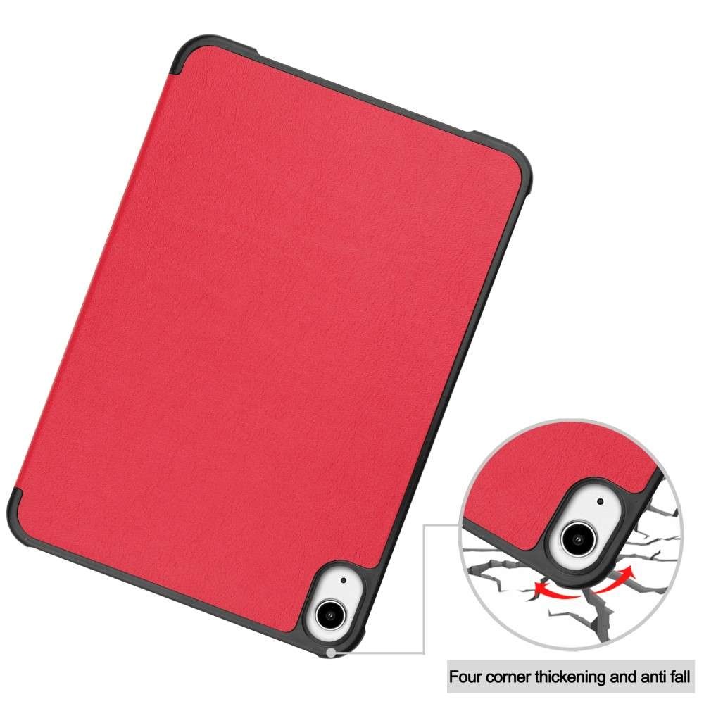 Just in Case iPad Mini 2022 (6th Gen) - Smart Tri-Fold Case - Rood - Beschermhoes