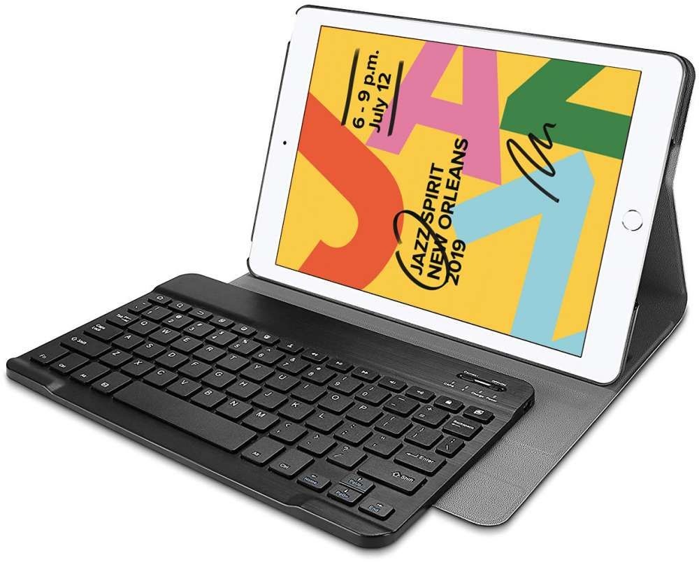 Just In Case Just in Case Premium Bluetooth Keyboard - Apple iPad 10.2 - Zwart - Beschermhoes