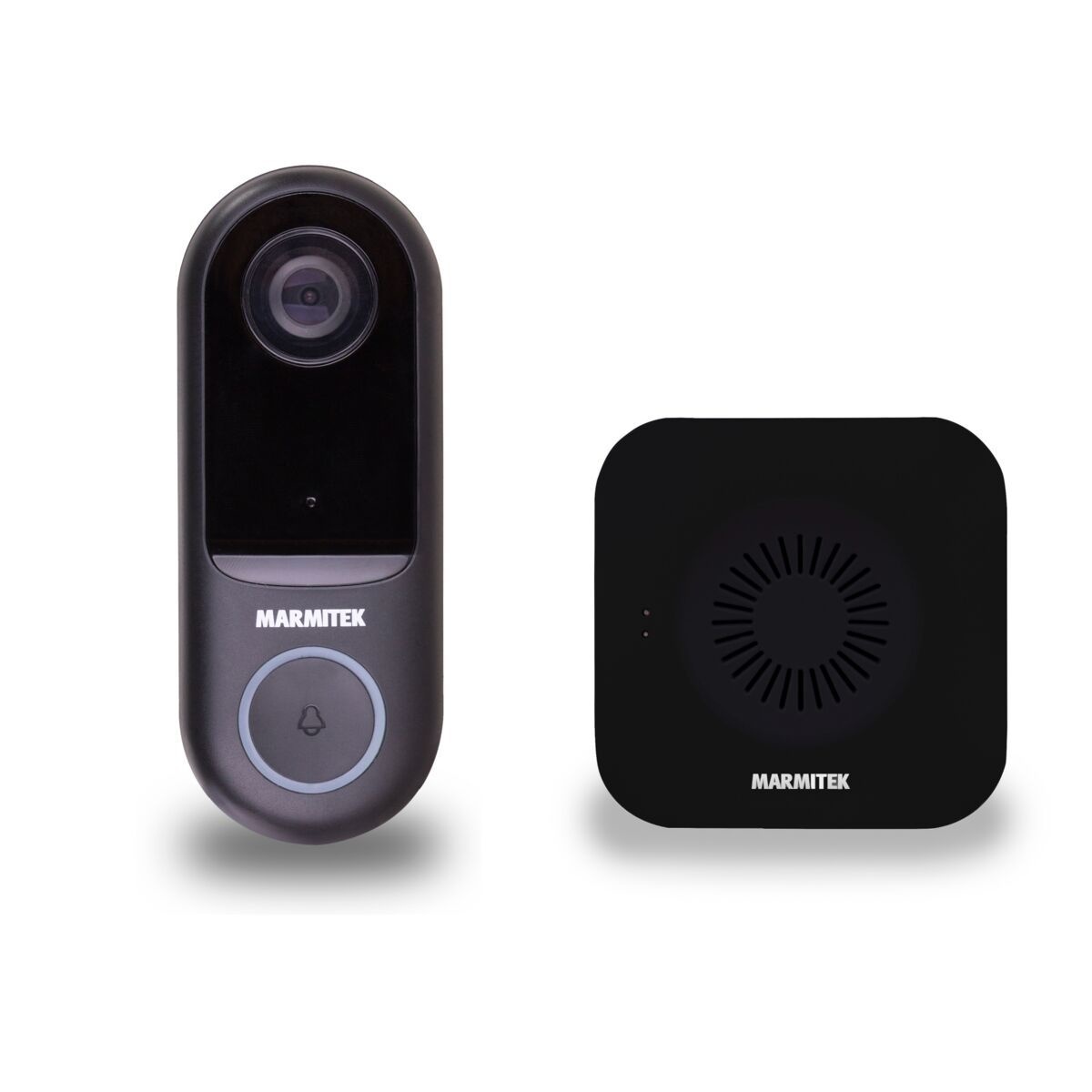 Marmitek Buzz LO + Bell ME Zwart - Deurbel met camera + Gong zwart - Beveiligingscamera