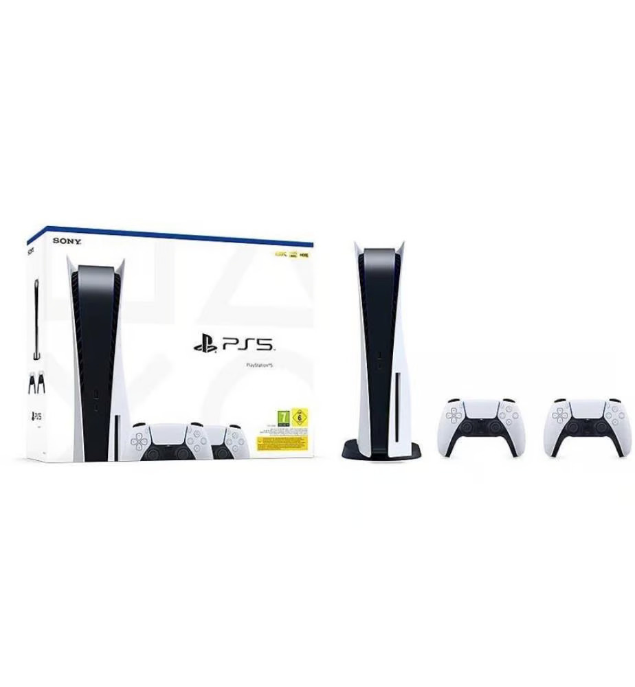 Sony PlayStation 5 Disk Edition + 2 DualSense Controllers - Console