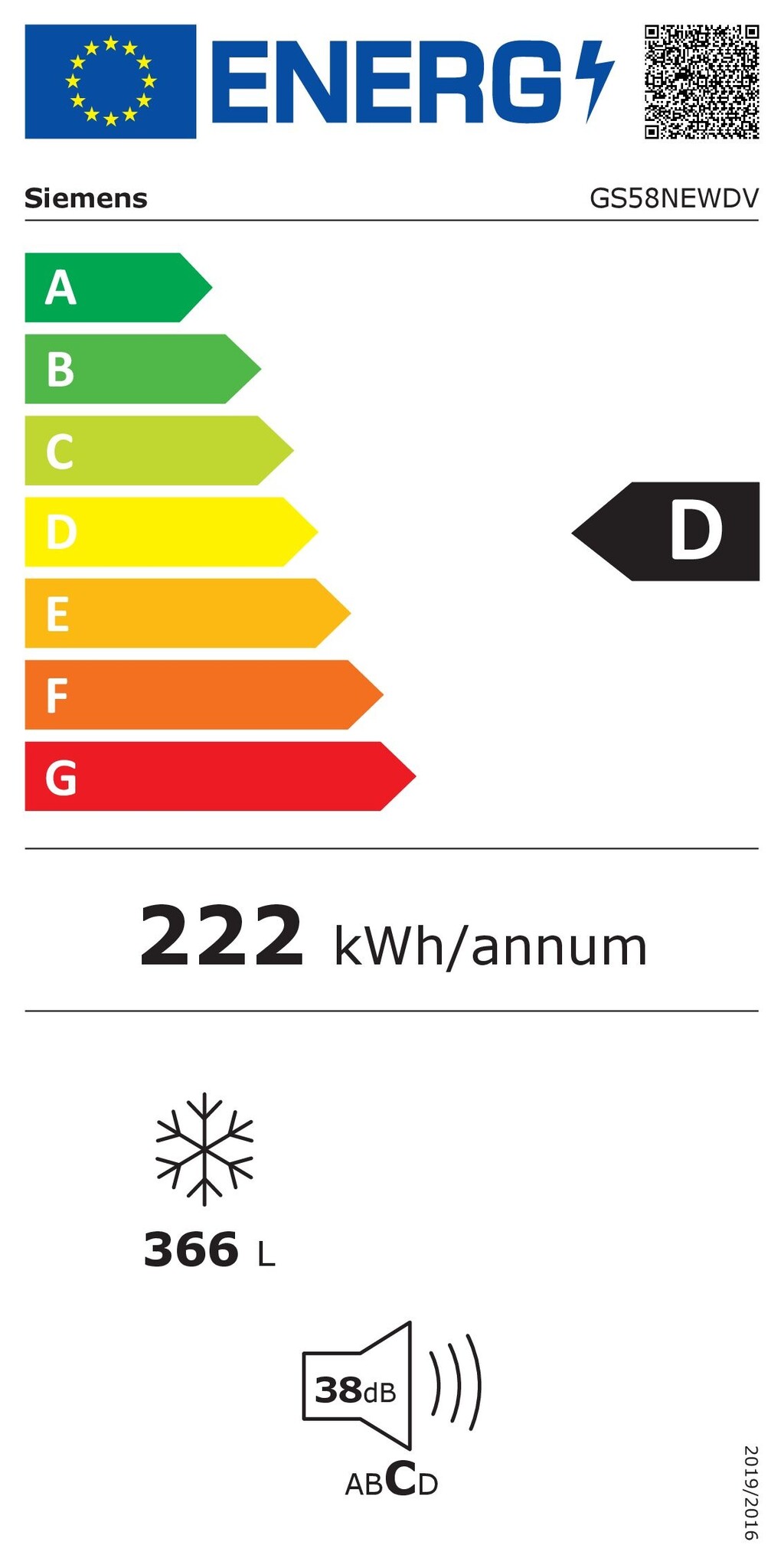 Siemens GS58NEWDV extraKlasse - Vrieskast