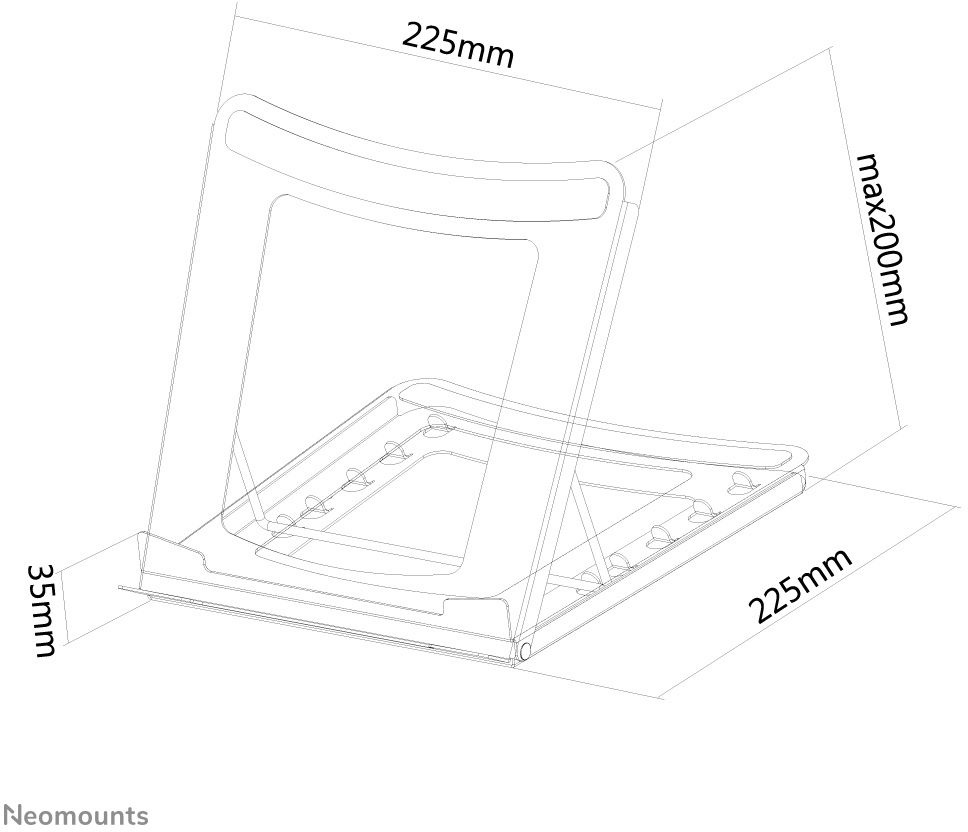Neomounts by Newstar NSLS075BLACK laptop stand - Zwart - Laptopstandaard