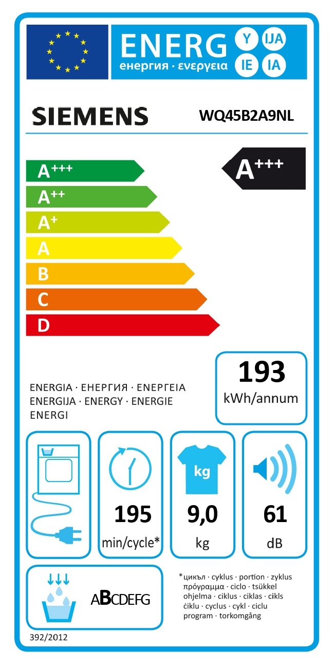 Siemens iQ700 WQ45B2A9NL - Warmtepompdroger