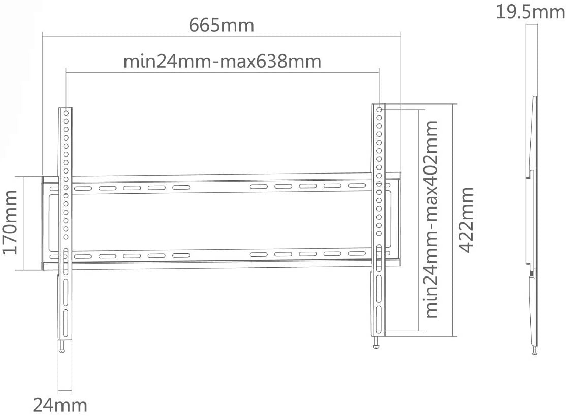 Superior Electronics SUPSTV006 Muurbeugel 37-70 inch - TV muurbeugel