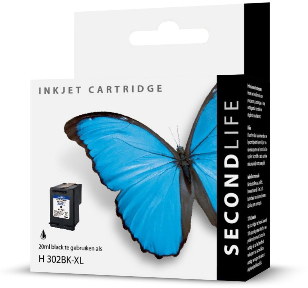 SecondLife HP 302 XL Zwart - Inktcartridge