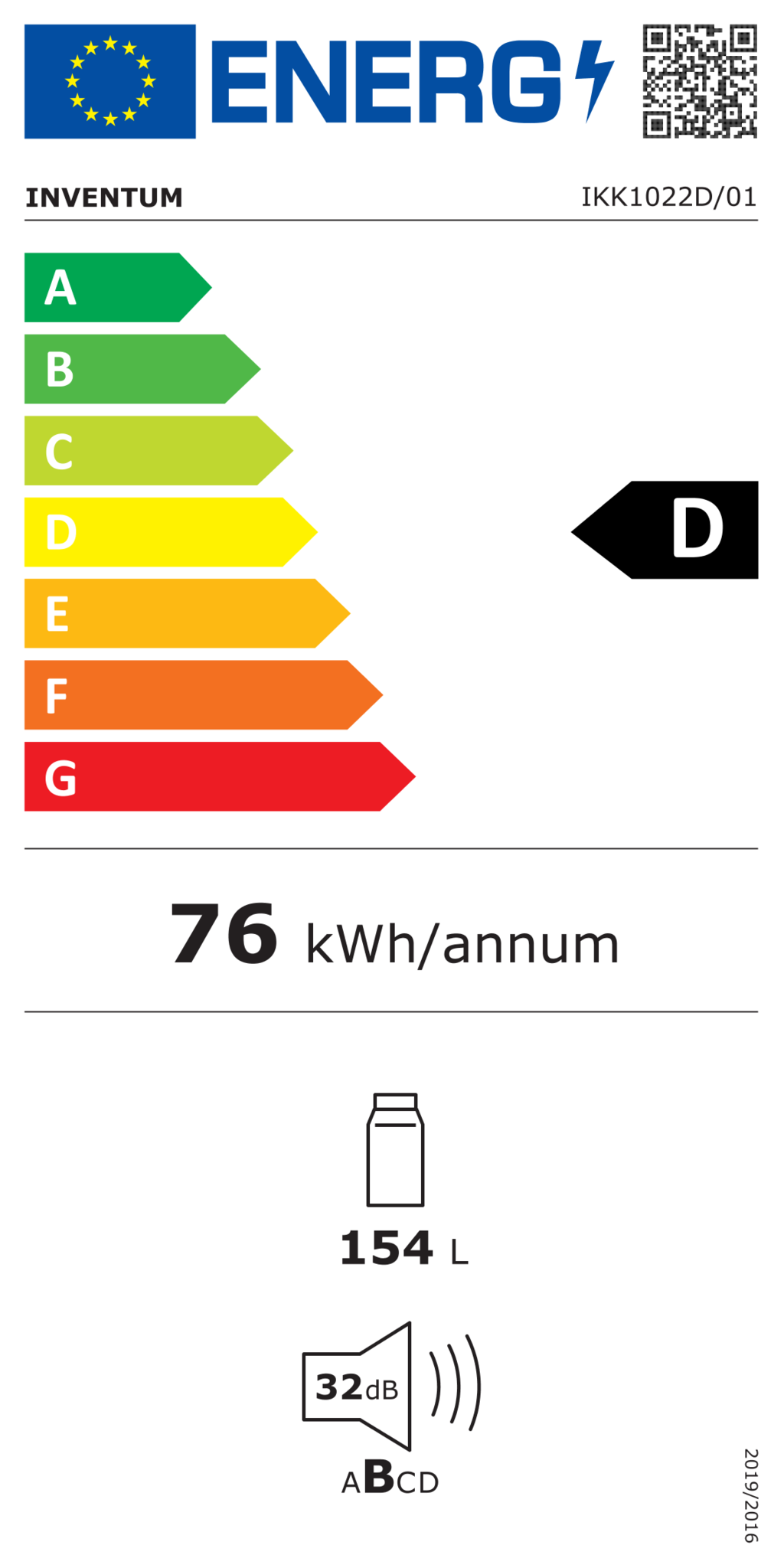 Inventum IKK1022D - Inbouw koelkast