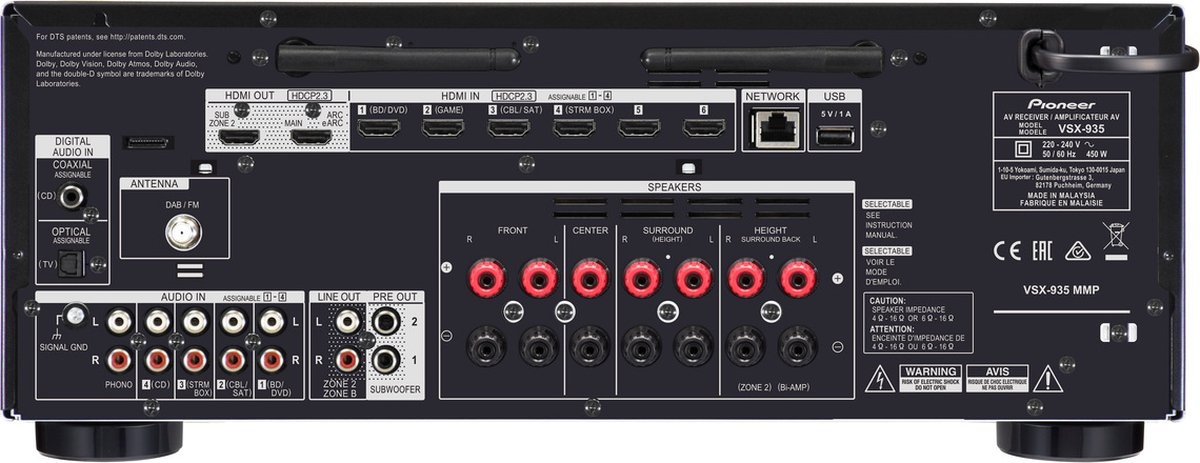 Pioneer VSX-935 - Receiver