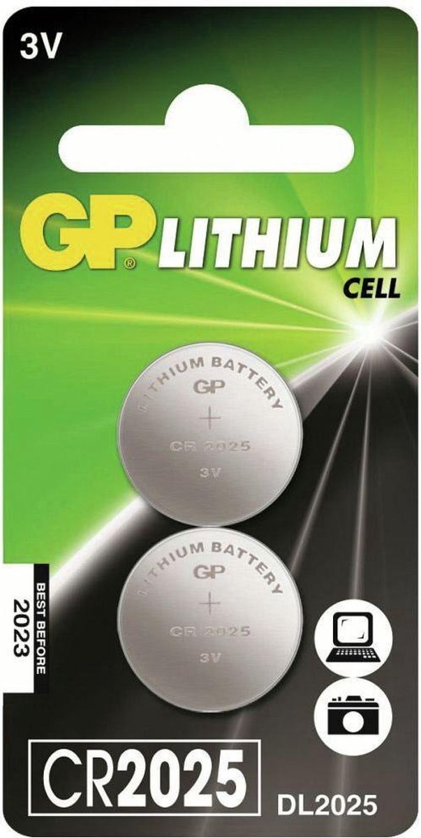 GP CR2025 Lithium knoopcel batterij 3V