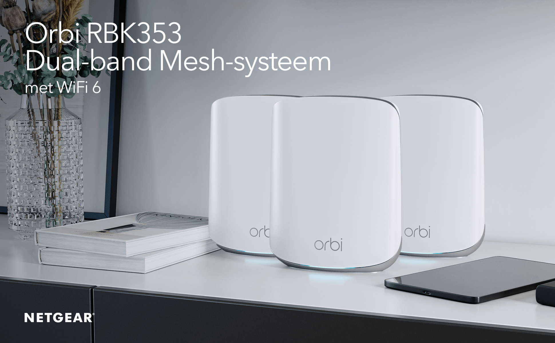 Netgear Orbi RBK353 Multiroom WiFi 6 Mesh systeem - Router
