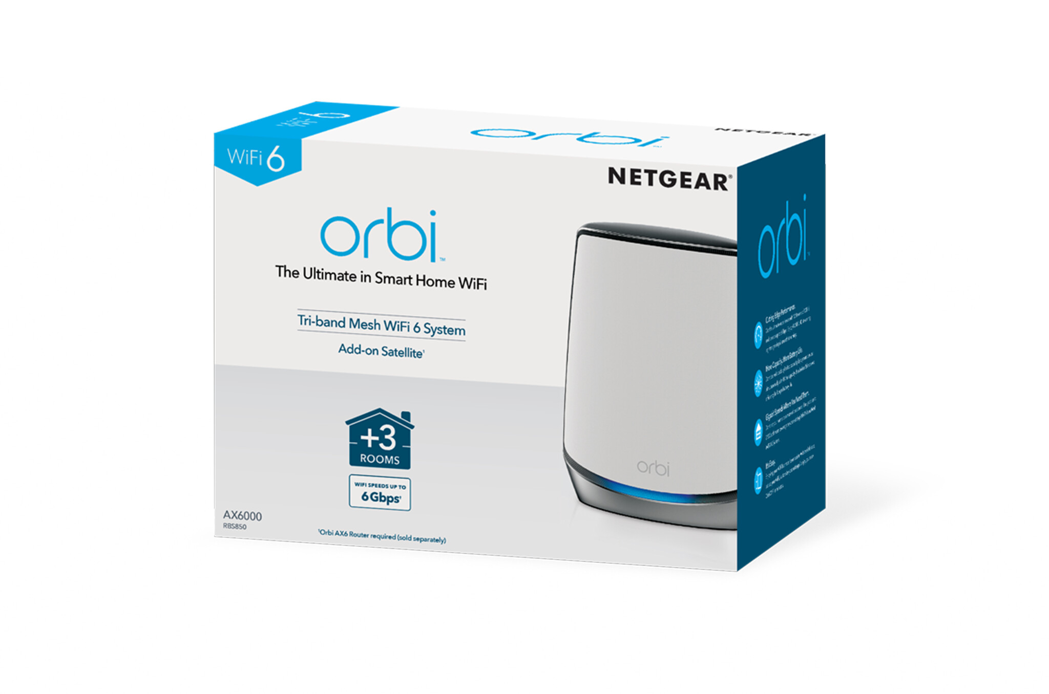 Netgear Orbi RBS850 Satteliet WiFi 6 Mesh systeem - Access point