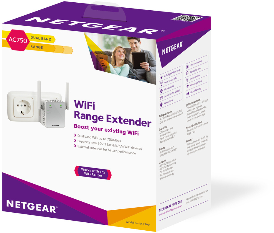 Netgear Range Extender EX3700 Wifi - Router