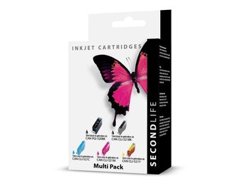 SecondLife Canon Multipack 520/521 Zwart + 3 kleuren - Inktcartridge