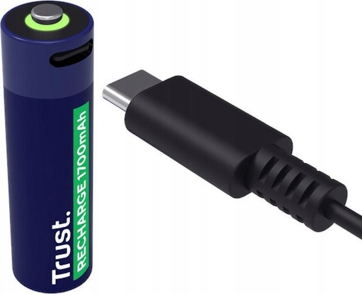 Trust USB-C oplaadbare AA-batterijen
