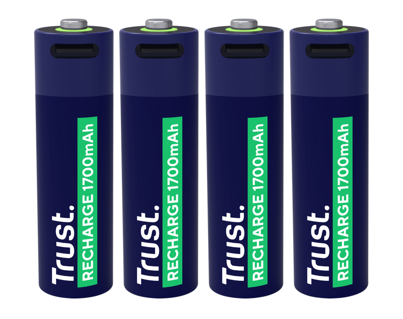 Trust USB-C oplaadbare AA-batterijen (4-pack)