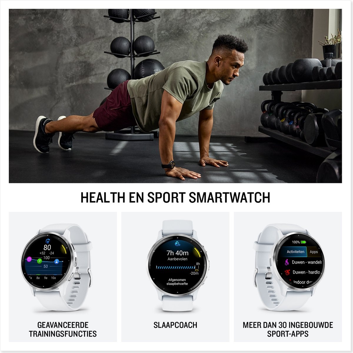 Garmin Venu 3S Goud/Wit - Smartwatch